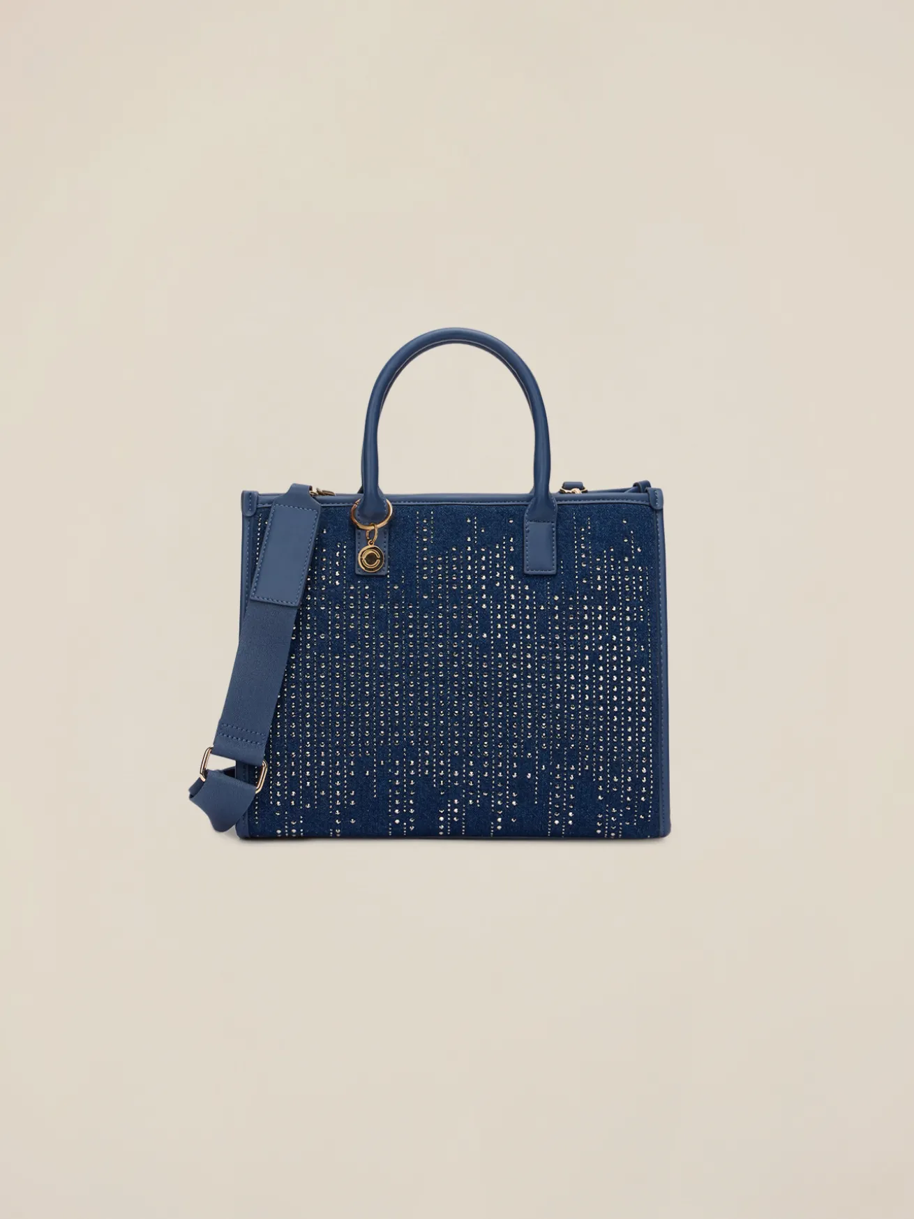 Borsa bauletto con cristalli
