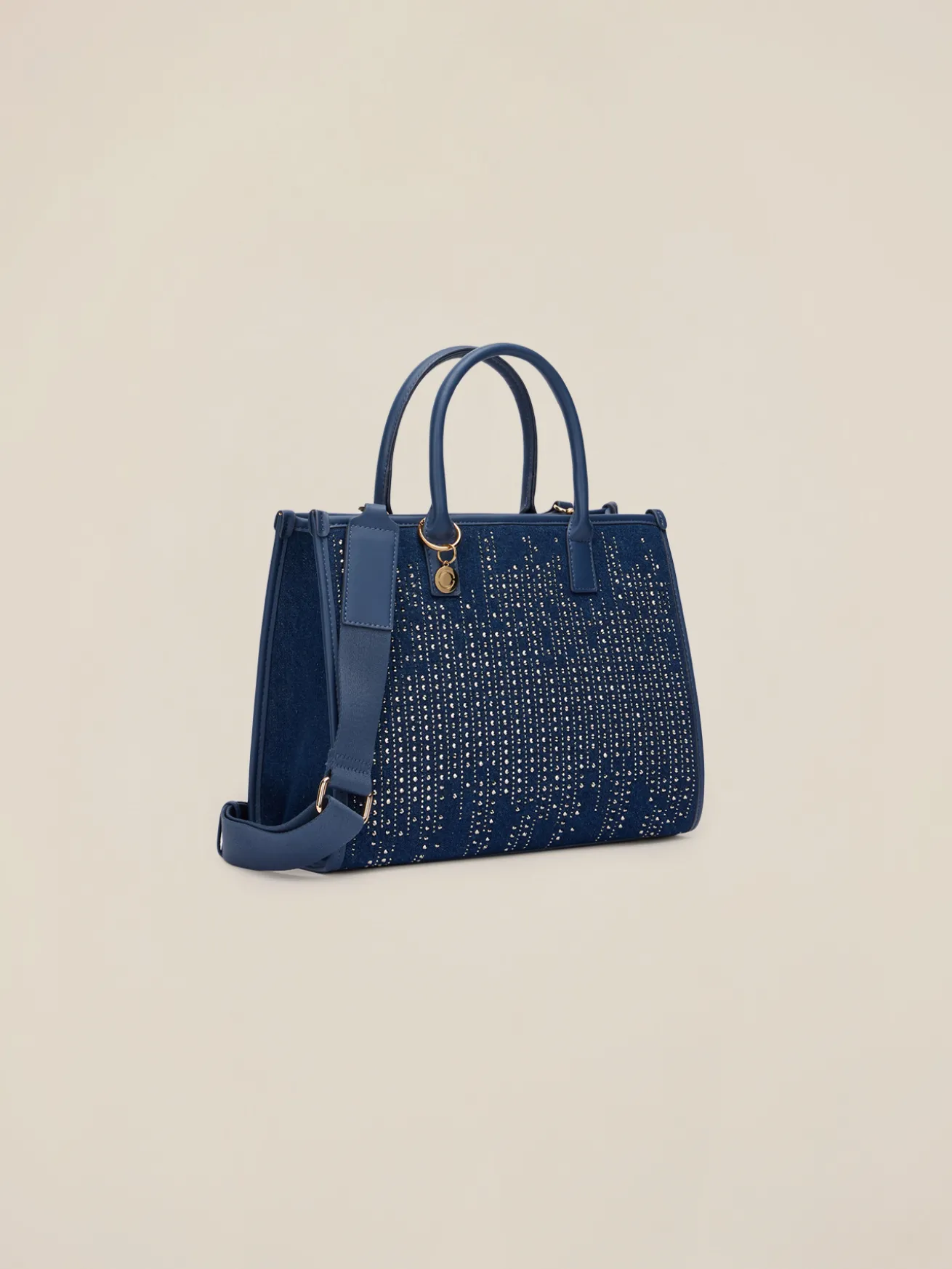 Borsa bauletto con cristalli