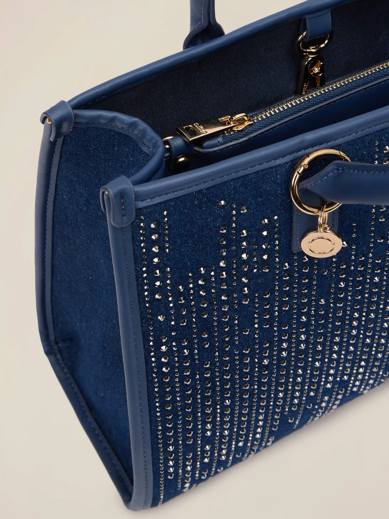 Borsa bauletto con cristalli