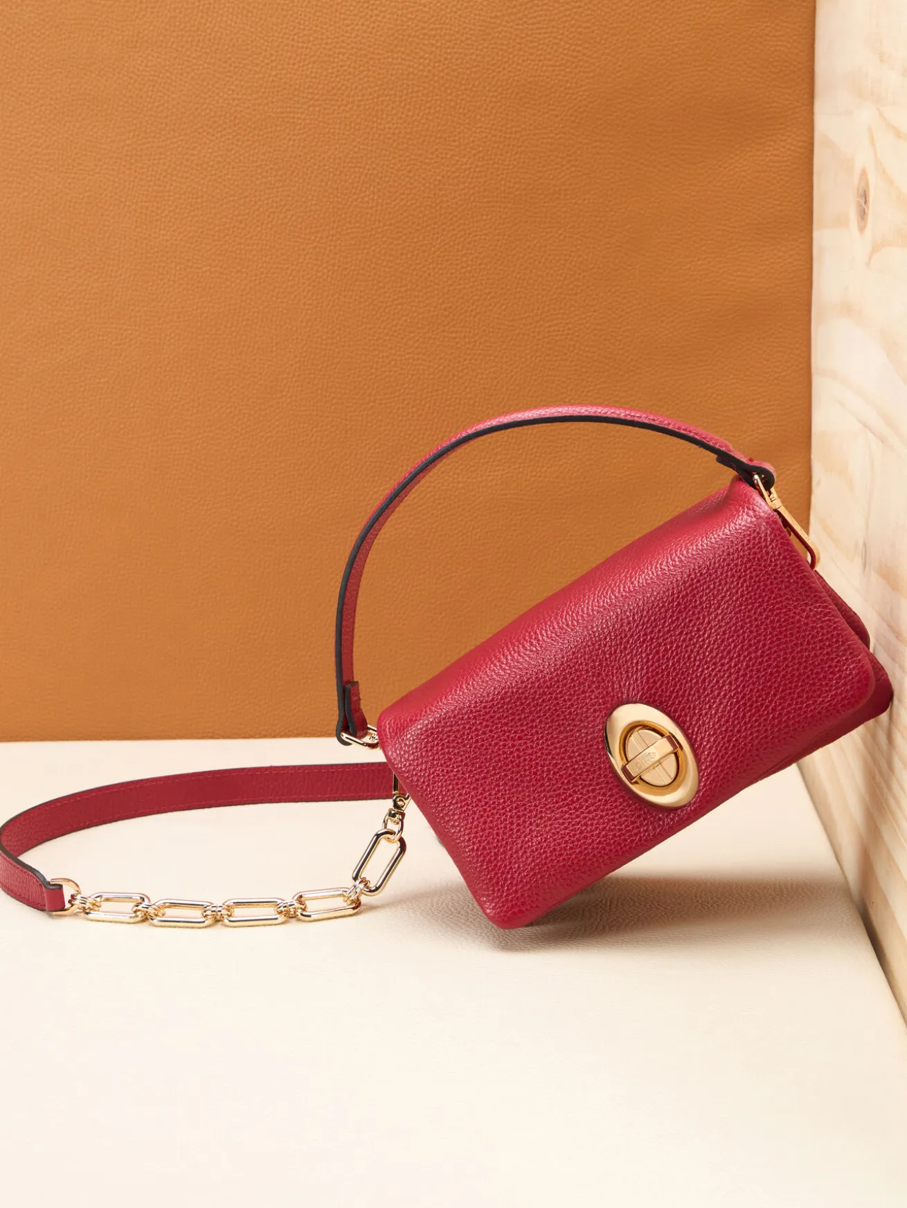 Borsa crossbody in vera pelle