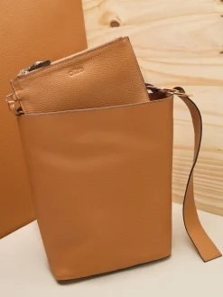 Borsa hobo vera pelle con pochette