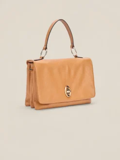 Borsa satchel in vera pelle