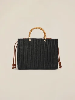 Borsa secchiello in tessuto intrecciato