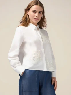 Camicia boxy con ricami