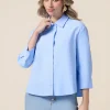 Camicia boxy maniche a tre quarti