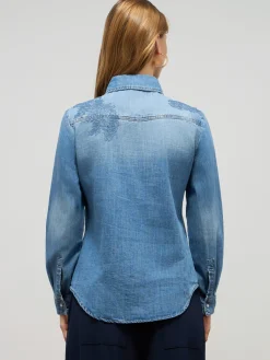 Camicia in denim con ricami