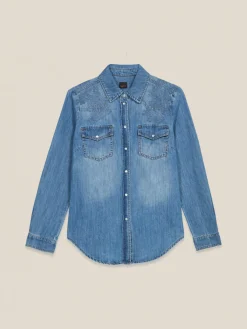 Camicia in denim con ricami