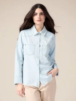 Camicia in denim stone washed