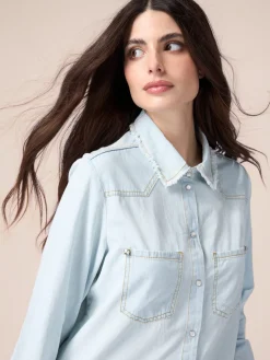Camicia in denim stone washed
