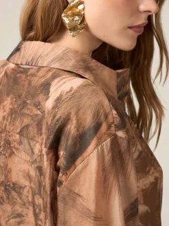 Camicia in mussola di cotone fantasia