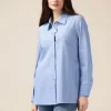 Camicia in popeline a righe