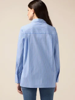 Camicia in popeline a righe