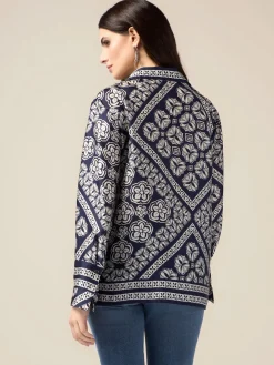 Camicia in raso fantasia
