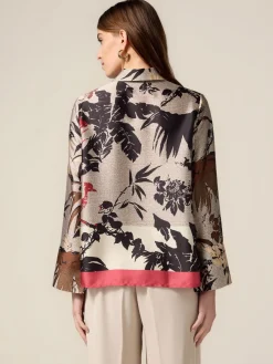 Camicia in raso fantasia