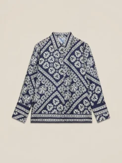Camicia in raso fantasia
