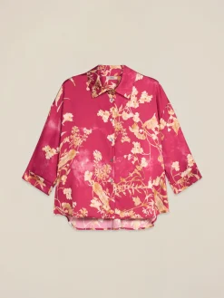 Camicia in raso fantasia
