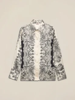 Camicia in raso fantasia