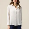 Camicia in raso tinta unita