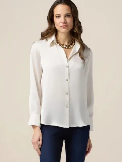 Camicia in raso tinta unita