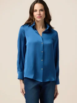 Camicia in raso tinta unita