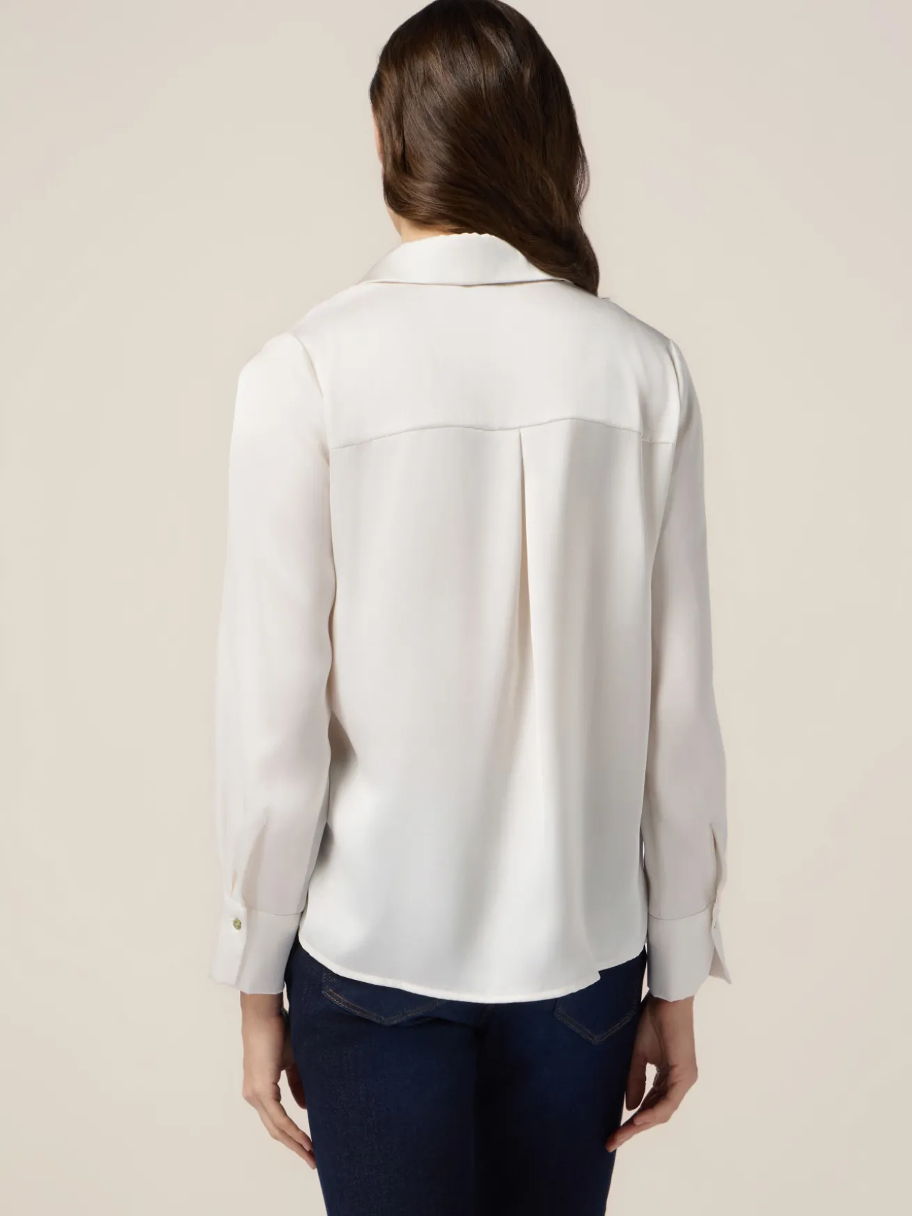 Camicia in raso tinta unita