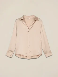 Camicia in raso tinta unita