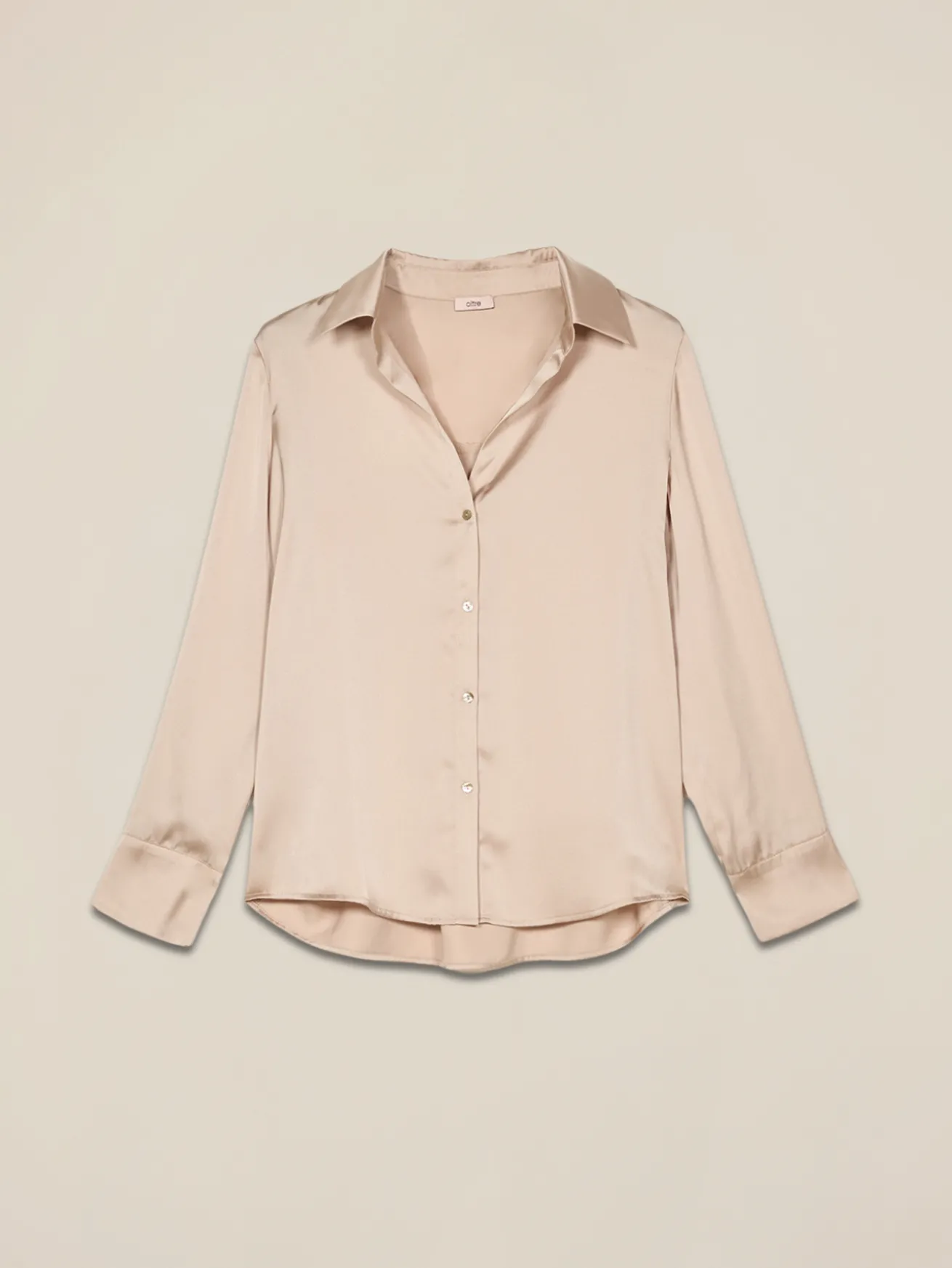 Camicia in raso tinta unita
