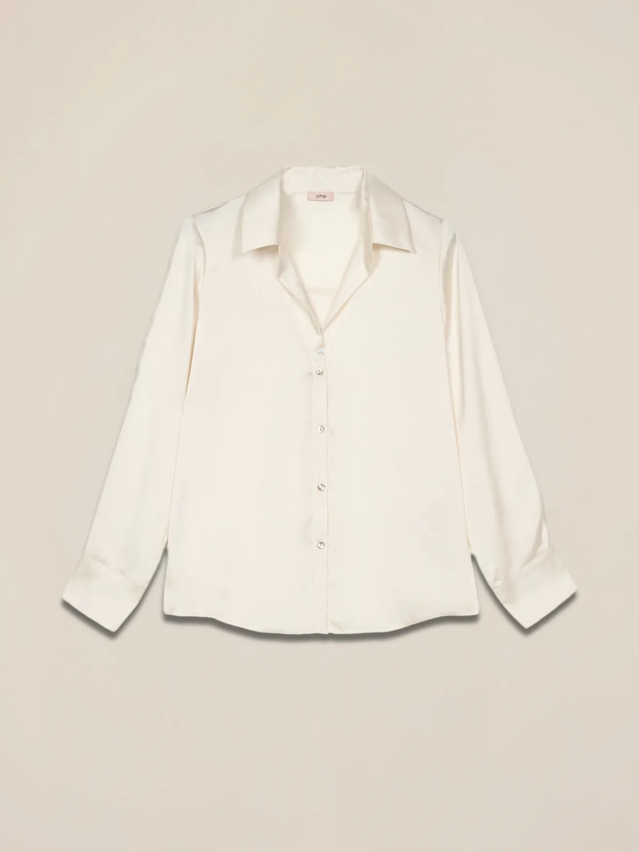 Camicia in raso tinta unita