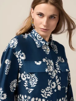 Camicia in viscosa fantasia