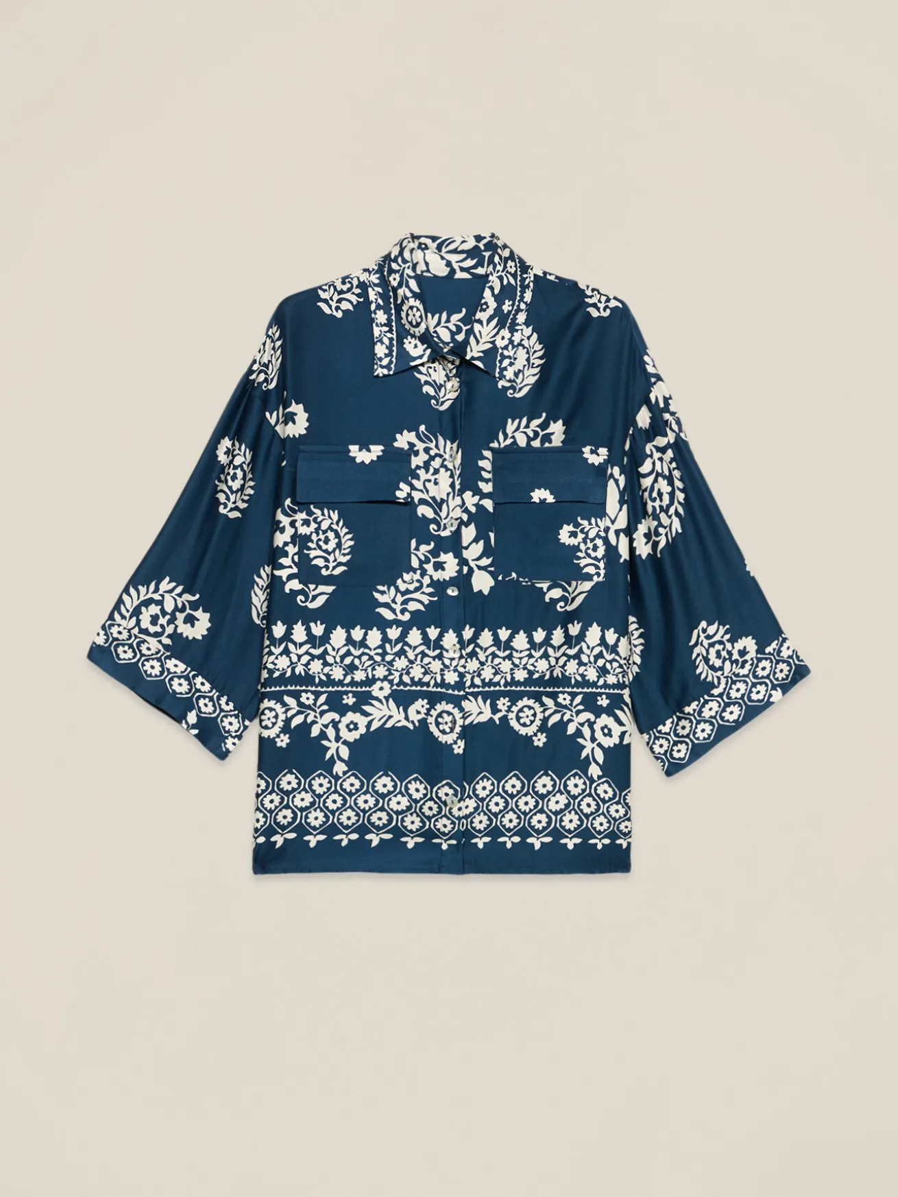 Camicia in viscosa fantasia