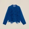 Camicia misto seta con volant