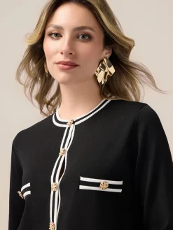 Cardigan ad effetto giacca