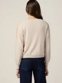Cardigan con ricamo in paillettes