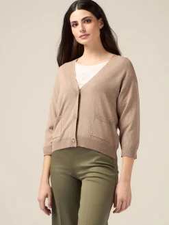 Cardigan lurex misto viscosa