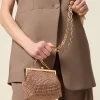 Clutch con cristalli e chiusura a scatto