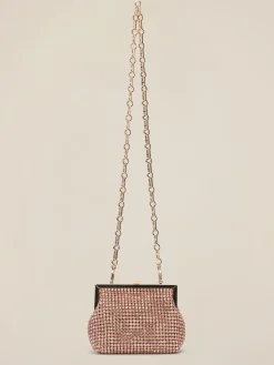 Clutch con cristalli e chiusura a scatto