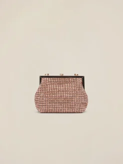 Clutch con cristalli e chiusura a scatto