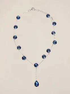 Collana con pietre blu