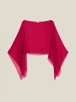 Coprispalle in chiffon misto seta