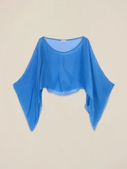 Coprispalle in voile misto seta