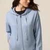 Felpa soft touch con cappuccio