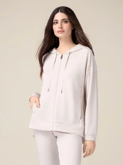 Felpa soft touch con cappuccio