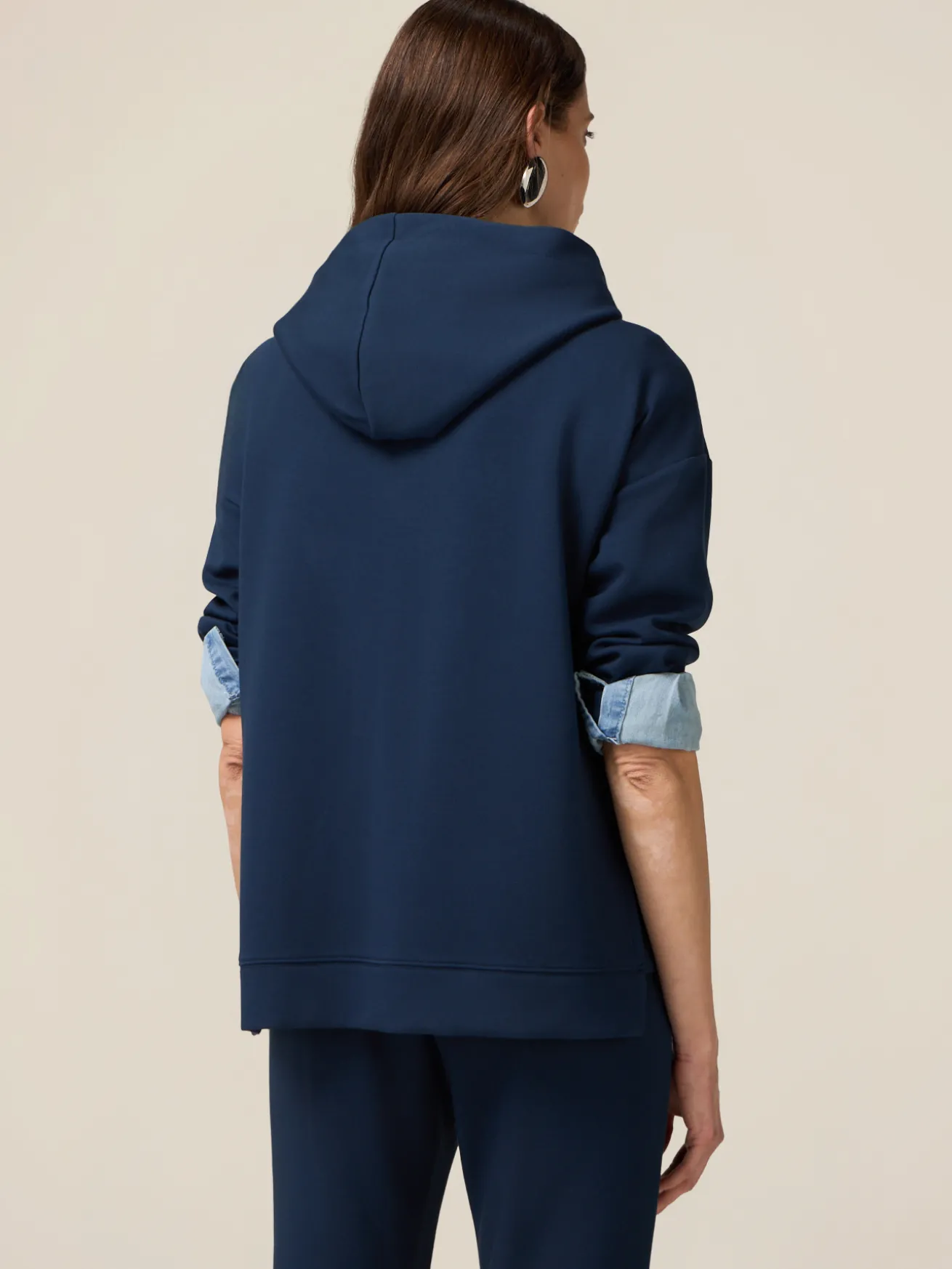 Felpa soft touch con cappuccio