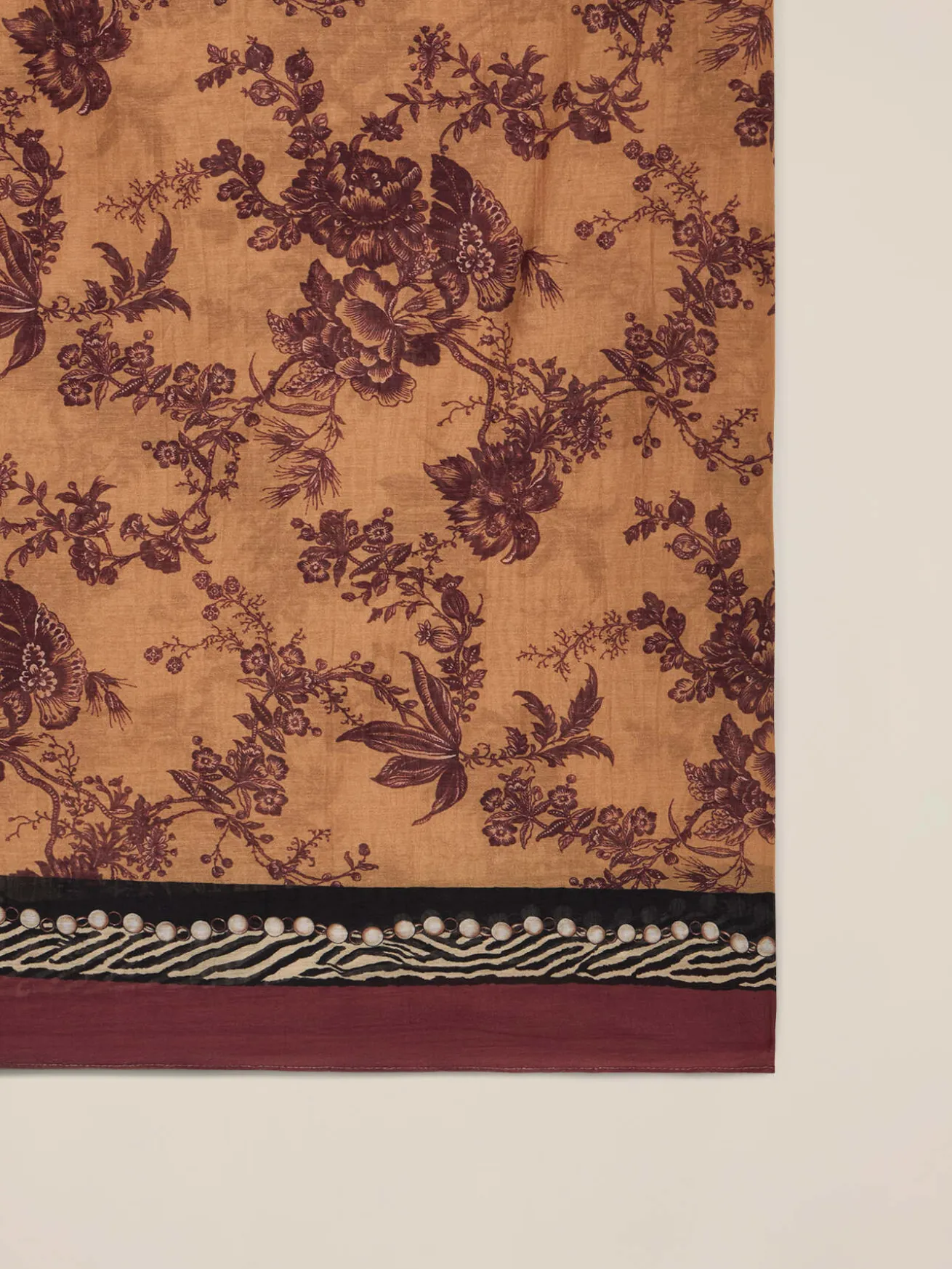 Foulard in cotone/seta fantasia