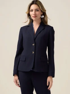 Giacca blazer in tessuto scuba crêpe