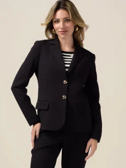 Giacca blazer in tessuto scuba crêpe