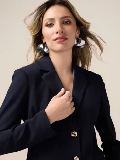 Giacca blazer in tessuto scuba crêpe