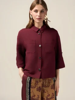 Giacca boxy misto lino
