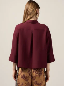 Giacca boxy misto lino