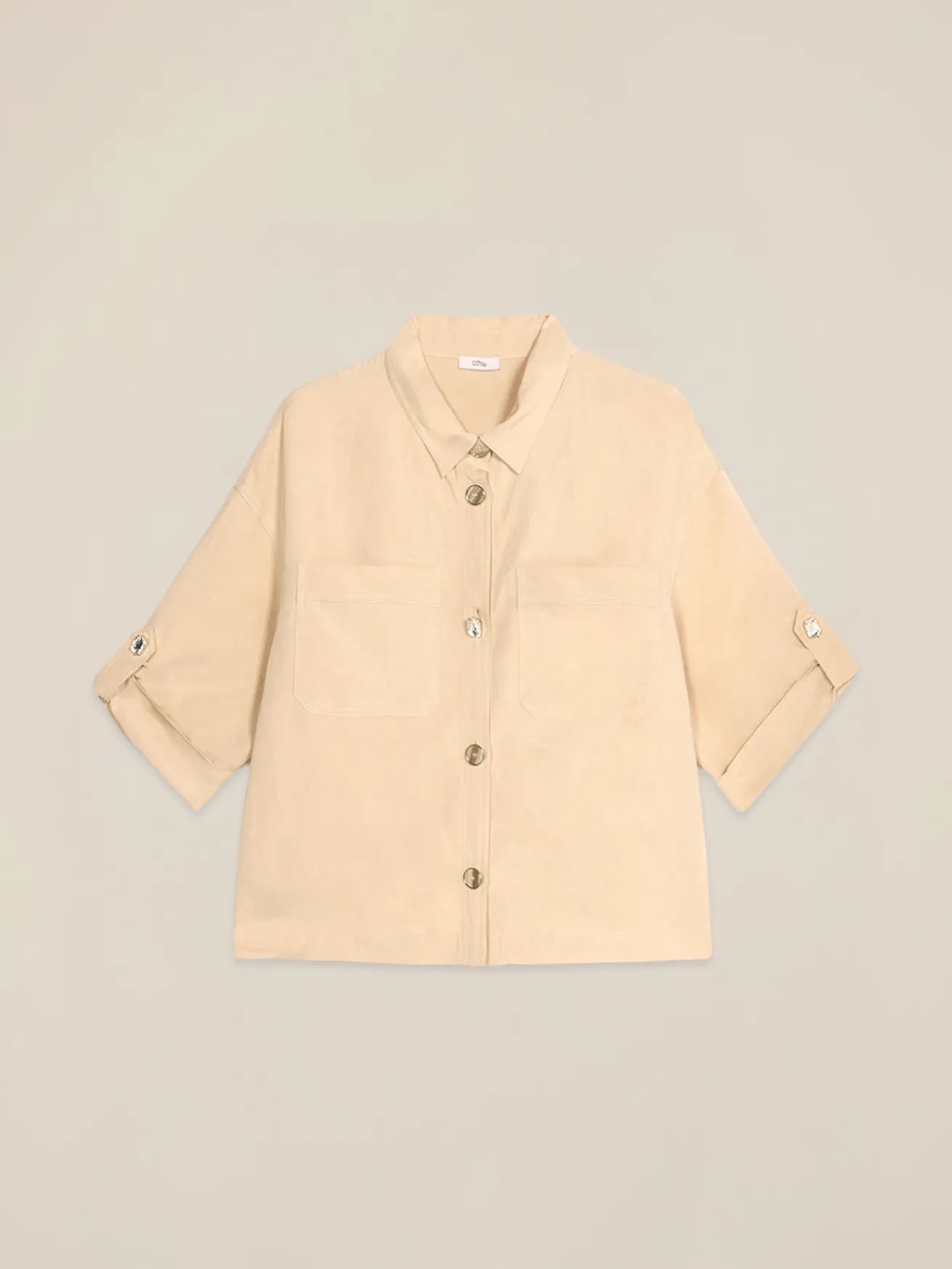 Giacca boxy misto lino